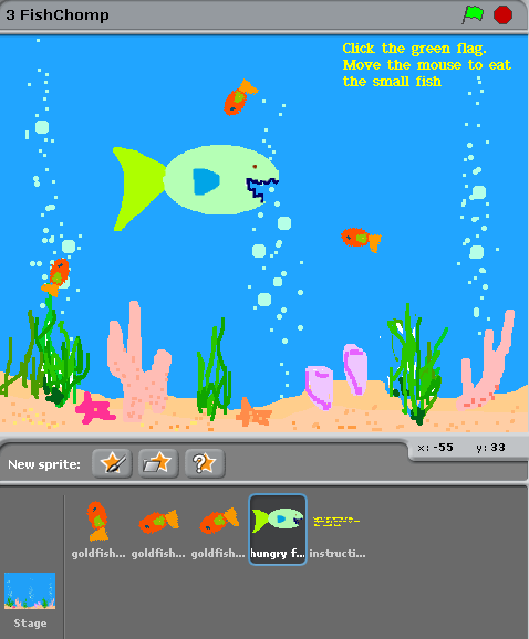 Fishchomp ทำเกมบน Scratch – คิดสร้างสรรค์